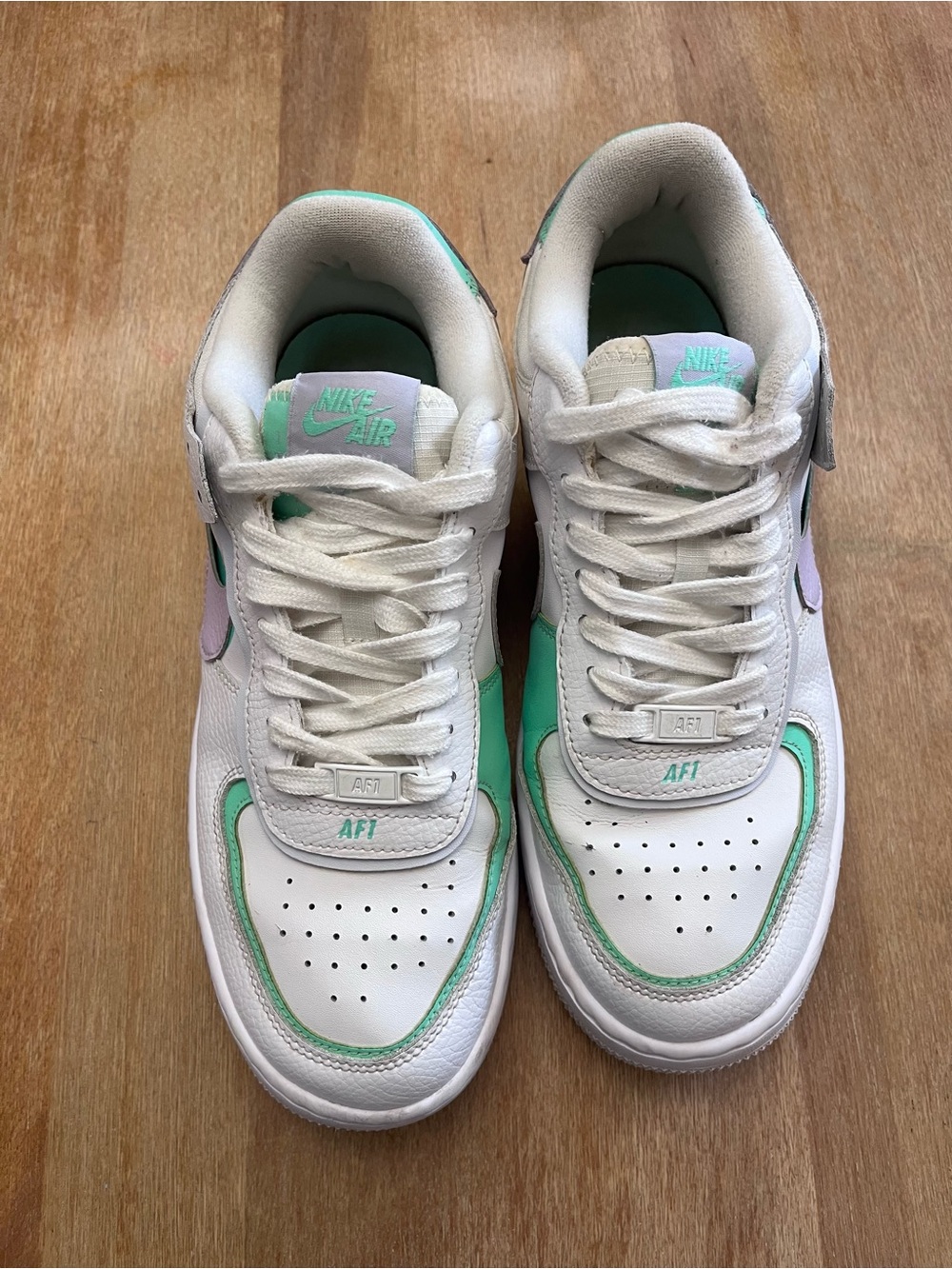 Women's Nike Air Force 1 Shadow White /Infinite Lilac Low Top Sneakers Size 9